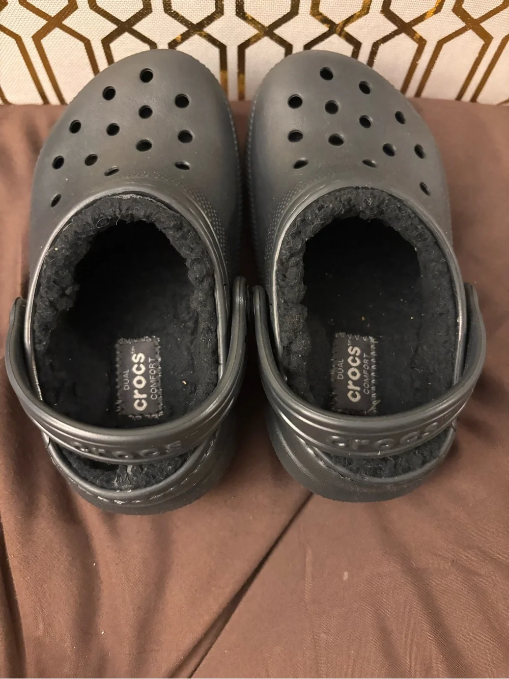 Black Sherpa Lined CROCS